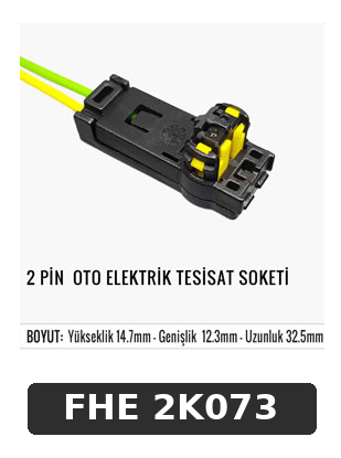 2 PİN OTO ELEKTRİK TESİSAT SOKETİ