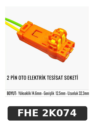 2 PİN OTO ELEKTRİK TESİSAT SOKETİ