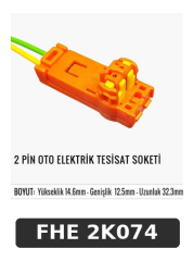 2 PİN OTO ELEKTRİK TESİSAT SOKETİ