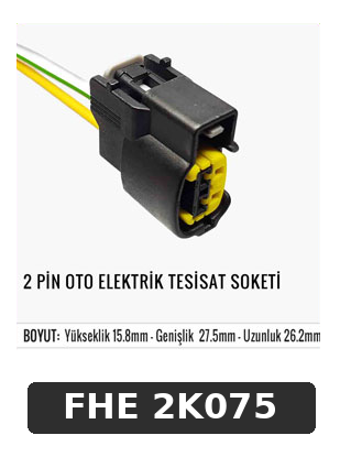 2 PİN OTO ELEKTRİK TESİSAT SOKETİ