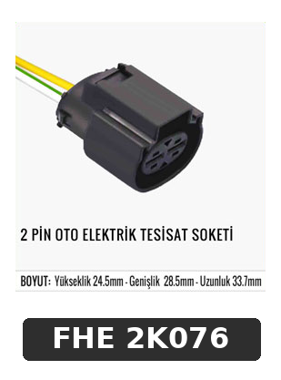 2 PİN OTO ELEKTRİK TESİSAT SOKETİ