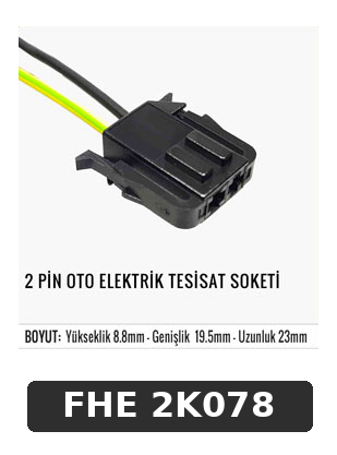2 PİN OTO ELEKTRİK TESİSAT SOKETİ