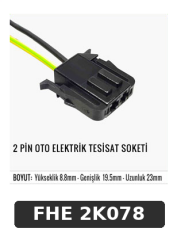 2 PİN OTO ELEKTRİK TESİSAT SOKETİ