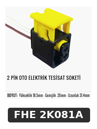 2 PİN OTO ELEKTRİK TESİSAT SOKETİ