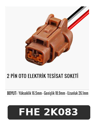 2 PİN OTO ELEKTRİK TESİSAT SOKETİ
