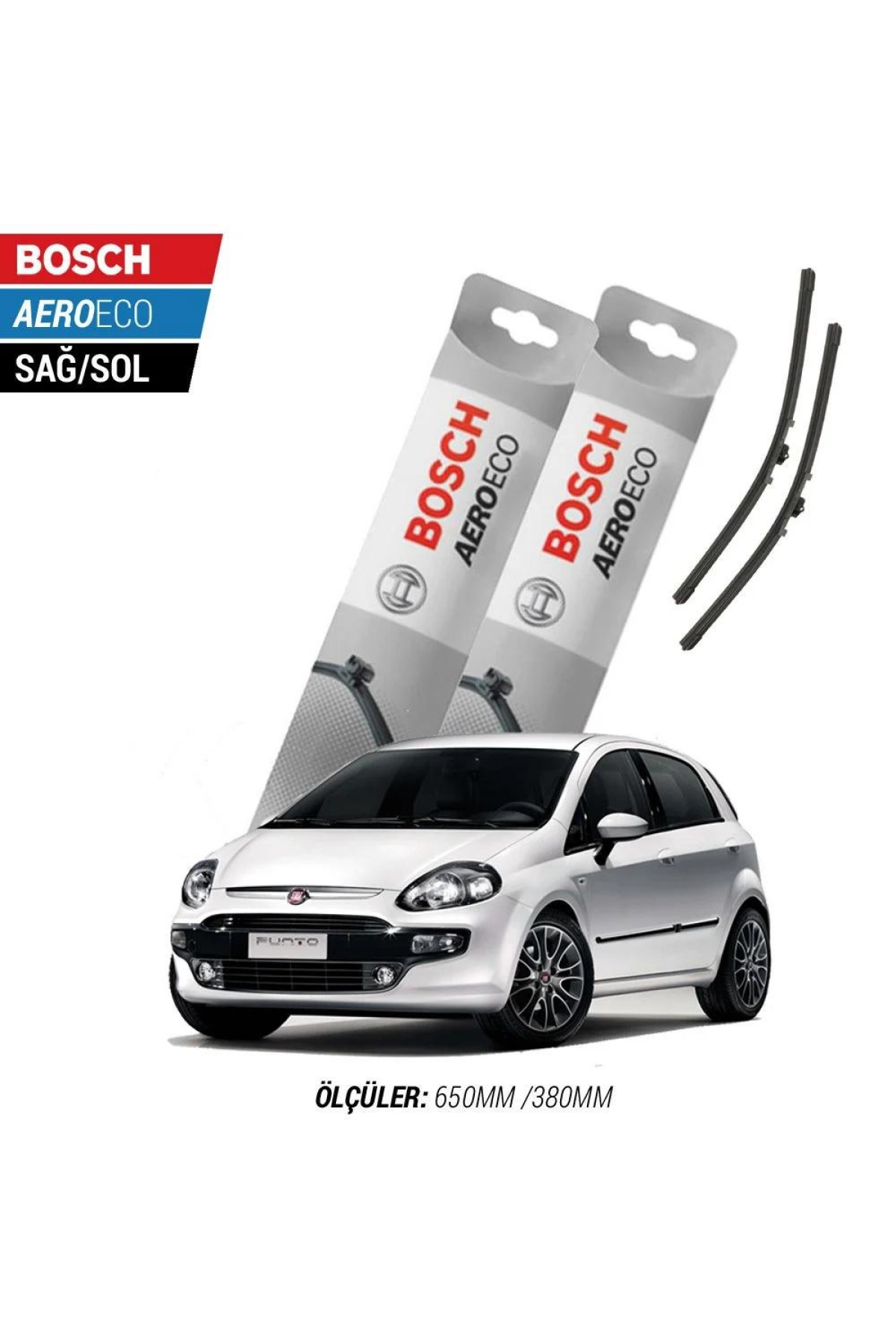 Fiat Punto Evo 2009 Model Bosch Aeroeco Muz Silecek Takımı