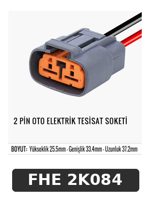 2 PİN OTO ELEKTRİK TESİSAT SOKETİ