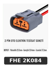 2 PİN OTO ELEKTRİK TESİSAT SOKETİ
