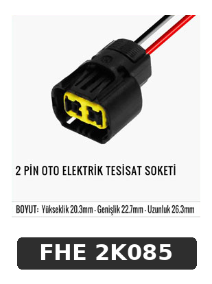 2 PİN OTO ELEKTRİK TESİSAT SOKETİ
