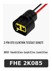 2 PİN OTO ELEKTRİK TESİSAT SOKETİ
