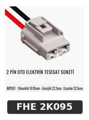 2 PİN OTO ELEKTRİK TESİSAT SOKETİ