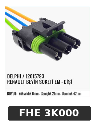 DELPHI / 12015793 RENAULT BEYİN SOKETİ EM - DİŞİ