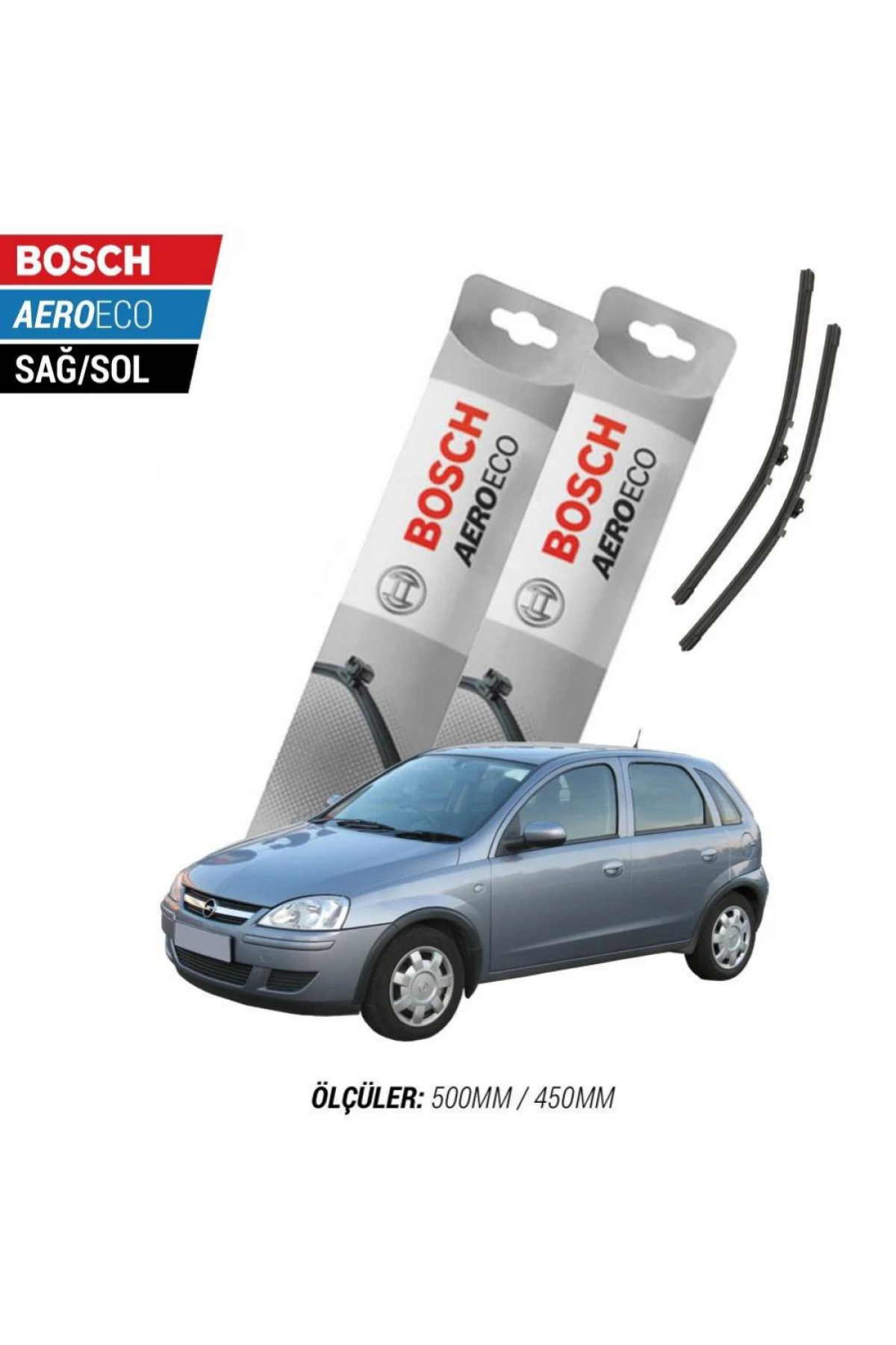 Opel Corsa C 2004 Model Bosch Aeroeco Muz Silecek Takımı