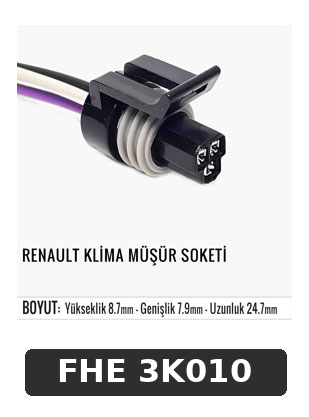 RENAULT KLİMA MÜŞÜR SOKETİ