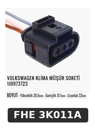 VOLKSWAGEN KLİMA MÜŞÜR SOKETİ 1)0973723