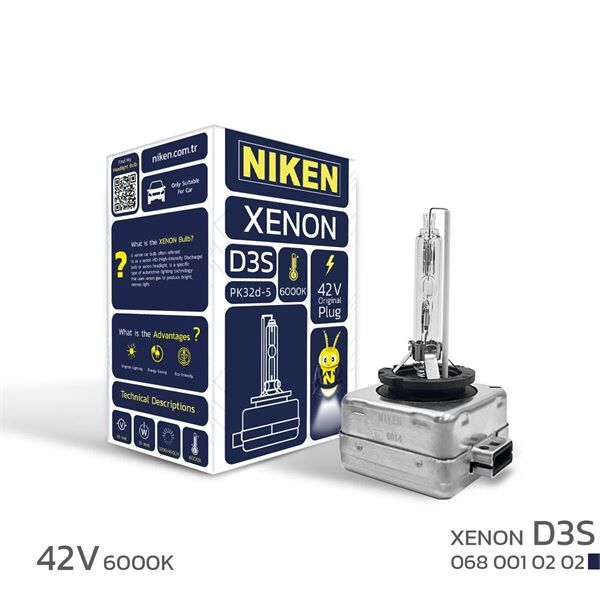 NİKEN 0680010 202  D3S XENON FAR AMPULU 42V 35W PK32d-5 6000K