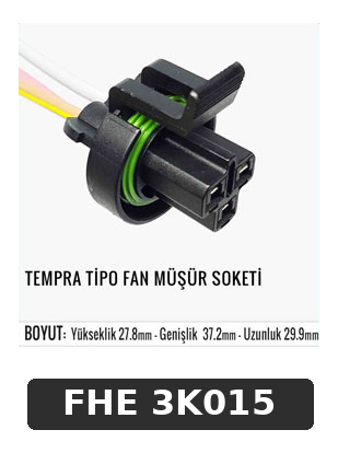 TEMPRA TİPO FAN MÜŞÜR SOKETİ