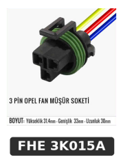 3 PİN OPEL FAN MÜŞÜR SOKETİ