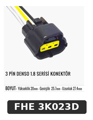 3 PİN DENSO 1.8 SERIS KONEKTOR