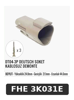 DT04-3P DEUTSCH SOKET KABLOSUZ DEMONTE