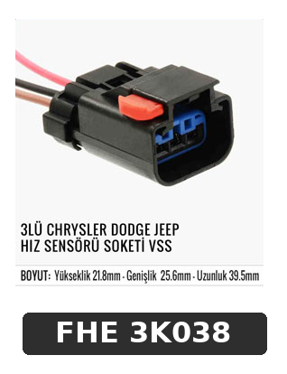 3LÜ CHRYSLER DODGE JEEP HIZ SENSÖRÜ SOKETİ VSS
