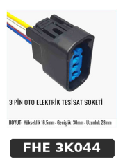 3 PİN OTO ELEKTRİK TESİSAT SOKETİ