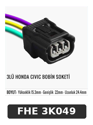 3LÜ HONDA CIVIC BOBİN SOKETİ
