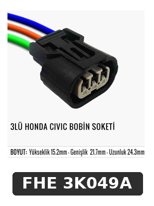 3LÜ HONDA CIVIC BOBİN SOKETİ