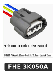 3 PİN OTO ELEKTRİK TESİSAT SOKETİ