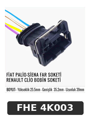 FİAT PALİO-SİENA FAR SOKETİ RENAULT CLİO BOBİN SOKETİ