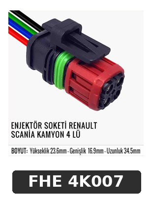 ENJEKTÖR SOKETİ RENAULT SCANİA KAMYON 4 LÜ