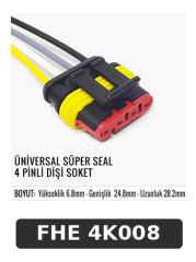 ÜNİVERSAL SÜPER SEAL 4 PİNLİ DİŞİ SOKET