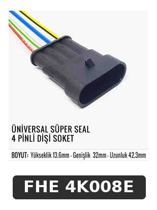 ÜNİVERSAL SÜPER SEAL 4 PİNLİ DİŞİ SOKET