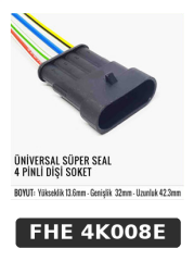 ÜNİVERSAL SÜPER SEAL 4 PİNLİ DİŞİ SOKET