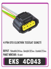 4K043 4 PİN OTO ELEKTRİK TESİSAT SOKETİ