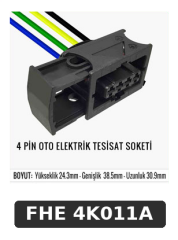4 PİN OTO ELEKTRİK TESİSAT SOKETİ