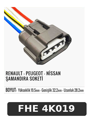 RENAULT - PEUGEOT - NİSSAN ŞAMANDIRA SOKETİ