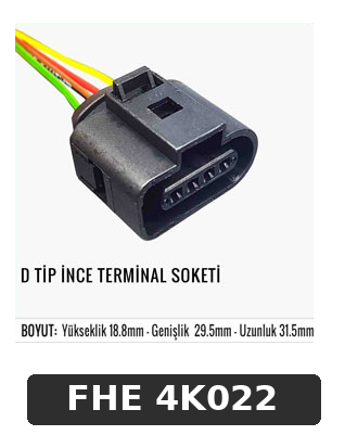 D TİP İNCE TERMİNAL SOKETİ