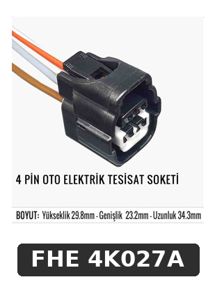 4 PİN OTO ELEKTRİK TESİSAT SOKETİ