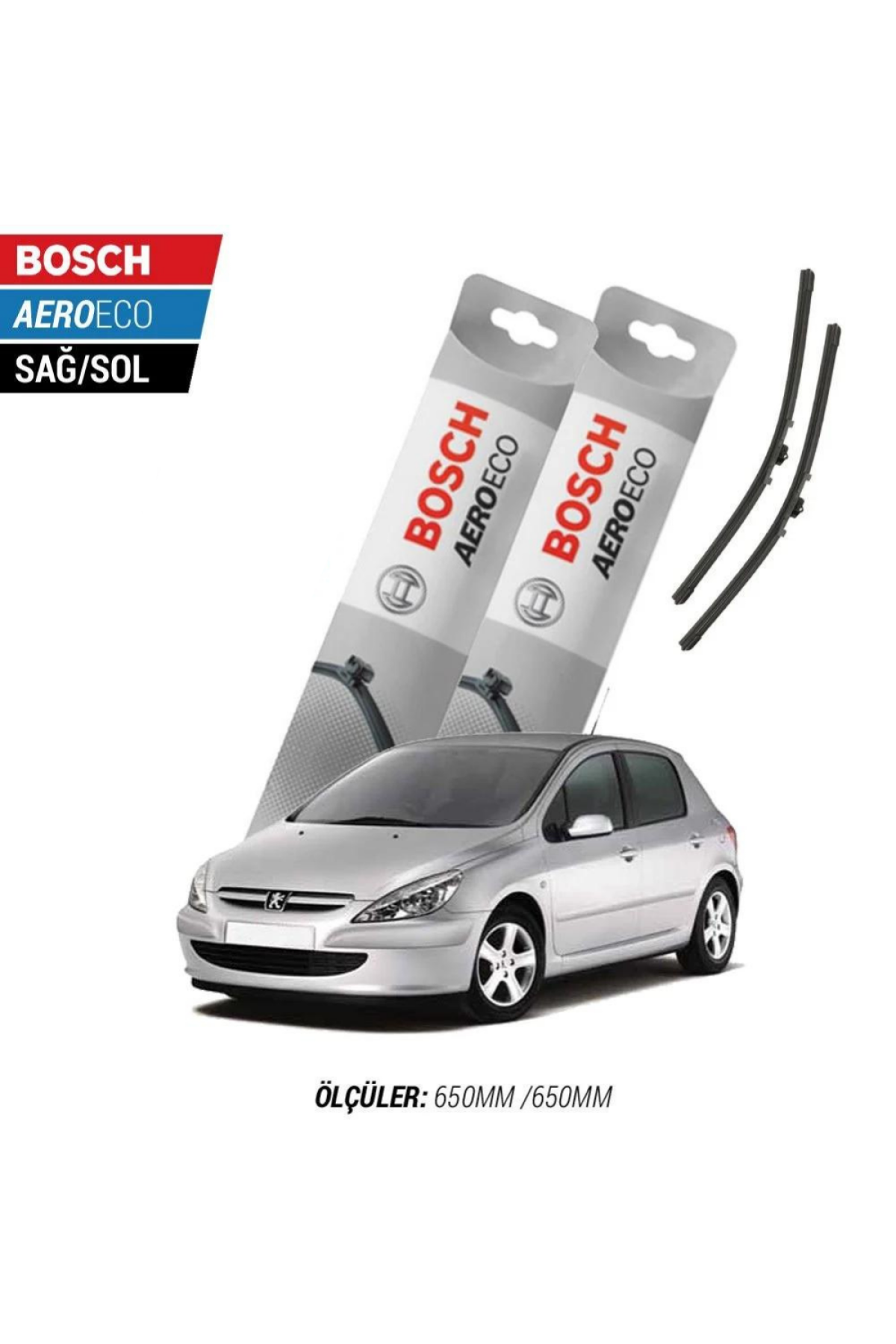 Peugeot 307 2001 Model Bosch Aeroeco Muz Silecek Takımı
