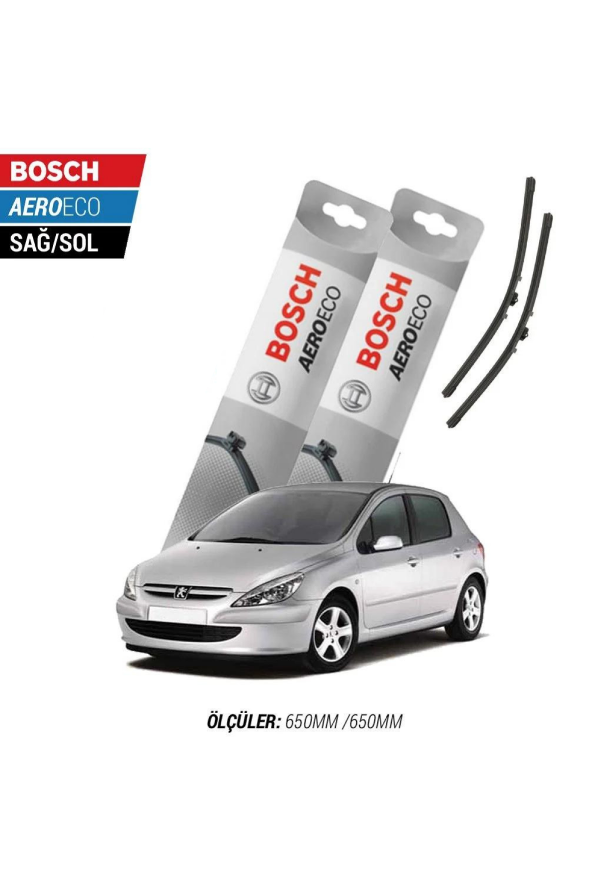 Peugeot 307 2002 Model Bosch Aeroeco Muz Silecek Takımı