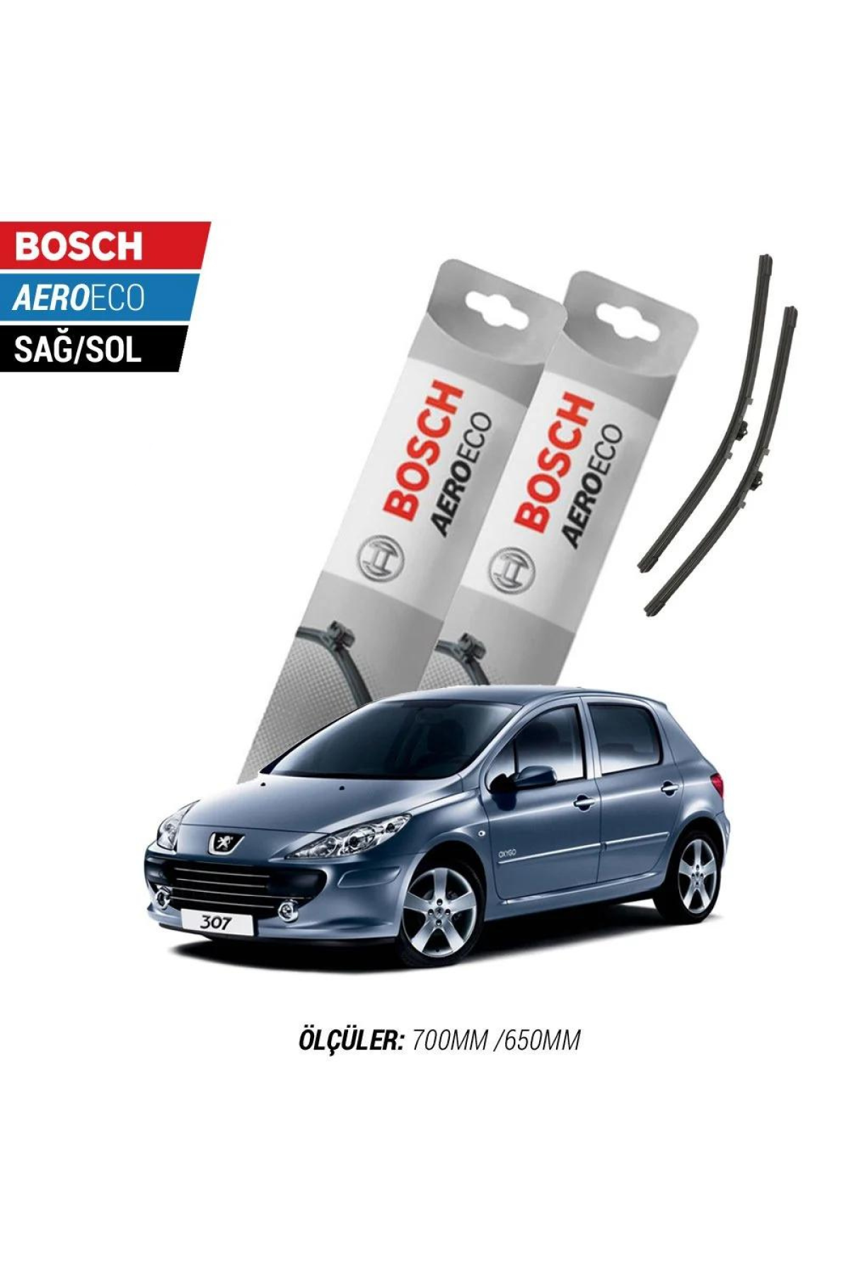 Peugeot 307 2005 Model Bosch Aeroeco Muz Silecek Takımı