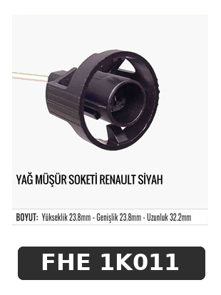 YAĞ MÜŞÜR SOKETİ RENAULT SİYAH
