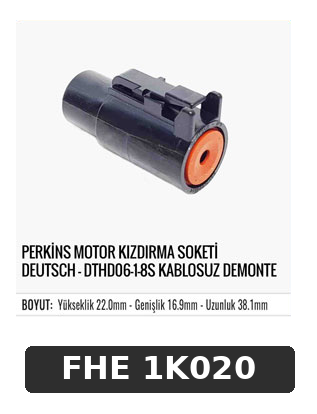 PERKİNS MOTOR KIZDIRMA SOKETİ DEUTSCH - DTHD06-1-8S KABLOSUZ DEMONTE