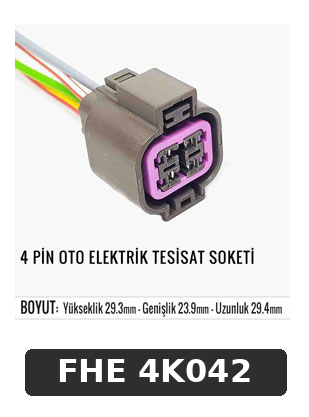 4 PİN OTO ELEKTRİK TESİSAT SOKETİ