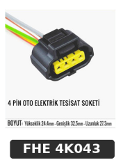 4 PİN OTO ELEKTRİK TESİSAT SOKETİ