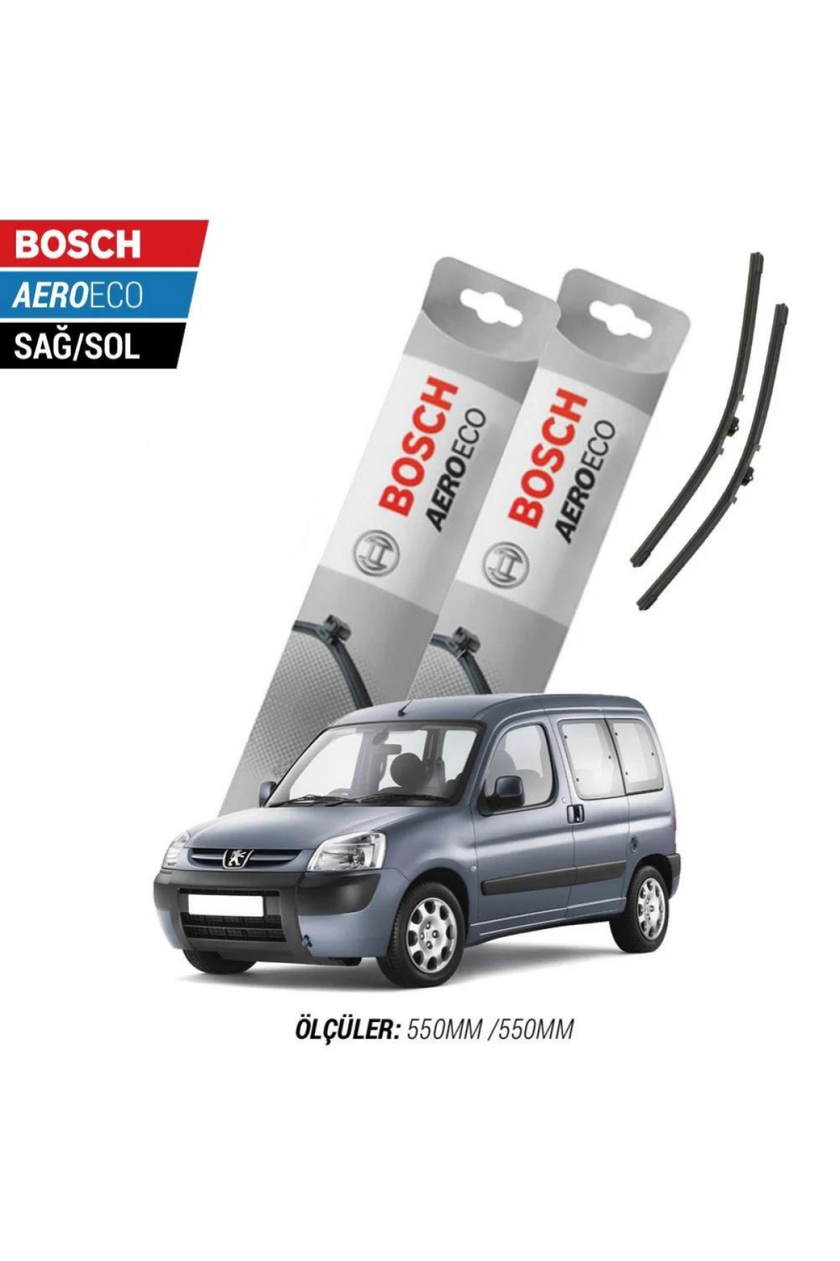 Peugeot Partner 2005 Model Bosch Aeroeco Muz Silecek Takımı