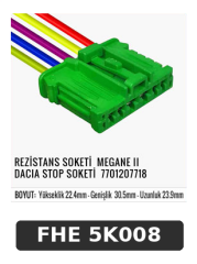 REZİSTANS SOKETİ MEGANE II DACİA STOP SOKETİ 7701207718