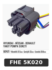 HYUNDAİ - NİSSAN - RENAULT YAKIT POMPA SOKETİ
