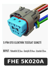5 PİN OTO ELEKTRİK TESİSAT SOKETİ